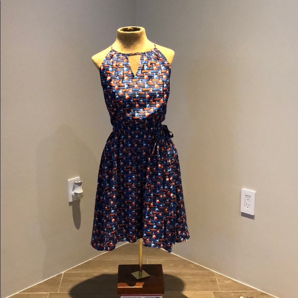 Eclectic sailboat print dress